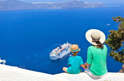 Enjoying the view in the Greek Islands
