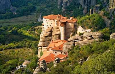 A mountain monastry in Greece A mountain monastry in Greece