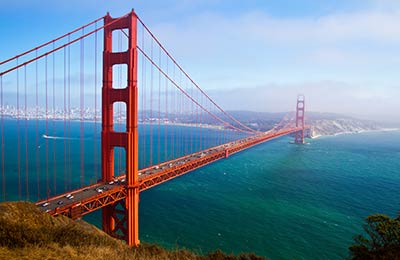 The Golden Gate Bridge in San Francisco Bay
