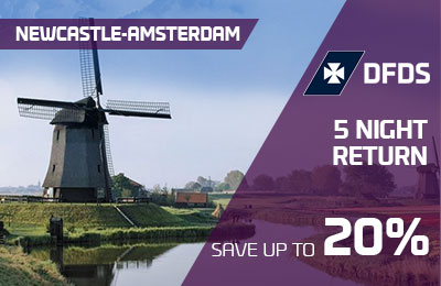 SAVE up to 20% on a 5-Night Newcastle-Amsterdam return crossing!