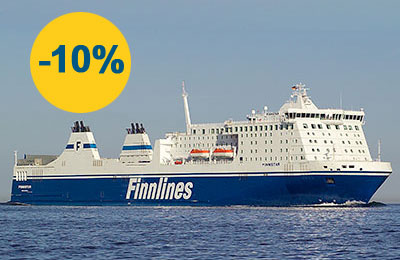 10% de réduction sur tous les itinéraires Finnlines! 10% de réduction sur tous les itinéraires Finnlines!